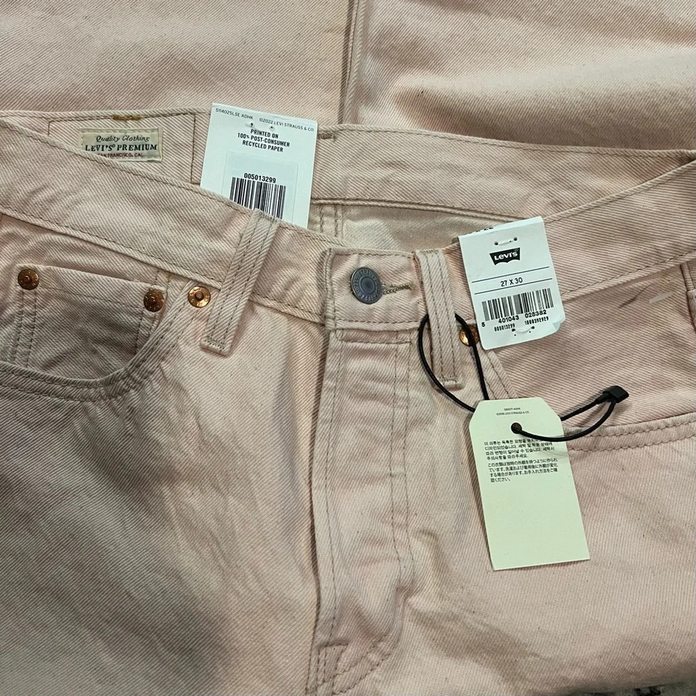 Levis 501 Fresh Adult Jean 27 X 30 Pink Limited Classic Button Fly Cotton Men's. - Picture 11 of 14